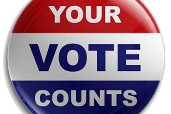 your vote counts button
