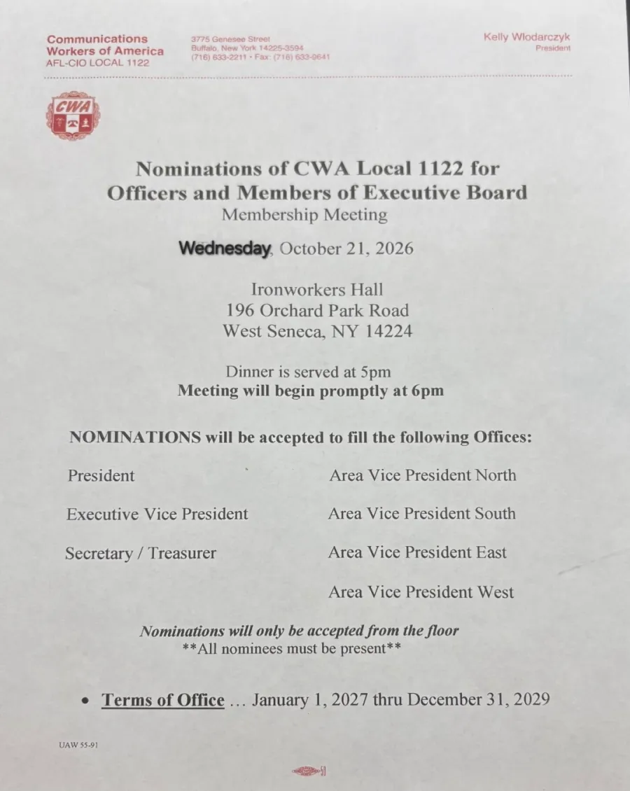 Nomination announcement