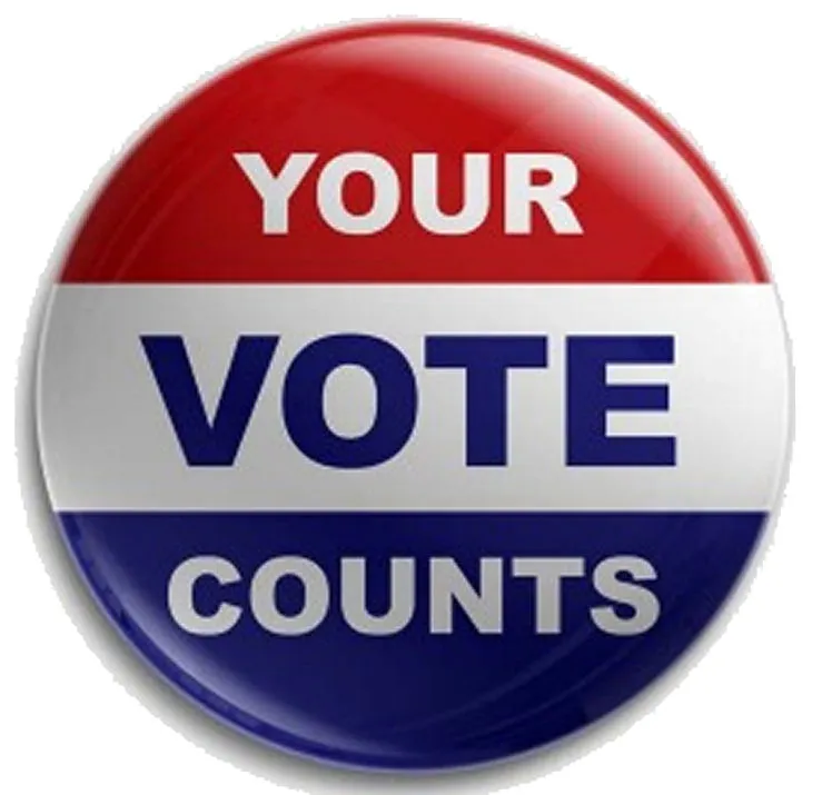your vote counts button